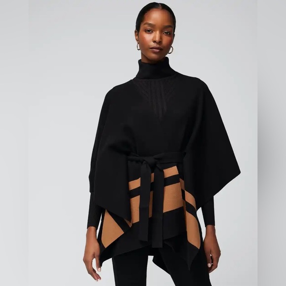 NWT WHBM Striped Ruana - Picture 2 of 4